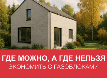 Экономия на строительстве с газоблоками: где можно, а где нельзя